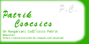 patrik csocsics business card